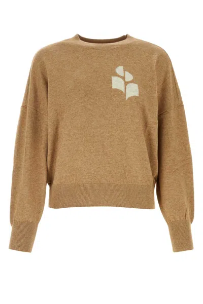 Isabel Marant Étoile Isabel Marant Etoile Oversized Marisans Knit Sweater In Cotton-wool Blend In Nude