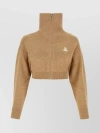 ISABEL MARANT ÉTOILE OXANE CARDIGAN WITH CROPPED CUT AND FUNNEL NECK
