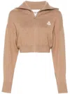 Isabel Marant Étoile Oxane Logo-embroidered Cardigan In Brown