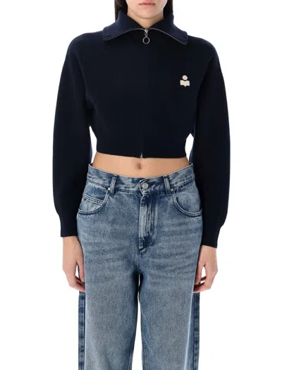 ISABEL MARANT ÉTOILE ISABEL MARANT ÉTOILE OXANE ZIP CROPPED CARDIGAN