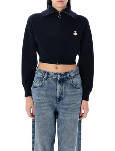 ISABEL MARANT ÉTOILE ISABEL MARANT ÉTOILE OXANE ZIP CROPPED CARDIGAN