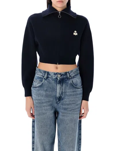 ISABEL MARANT ÉTOILE ISABEL MARANT ÉTOILE OXANE ZIP CROPPED CARDIGAN