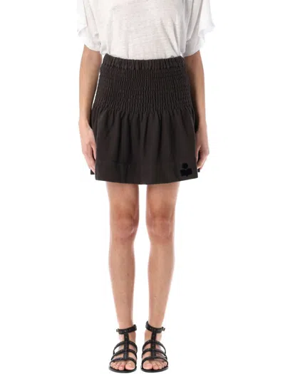 Isabel Marant Étoile Pacifica Flared Black Cotton Jersey Mini Skirt