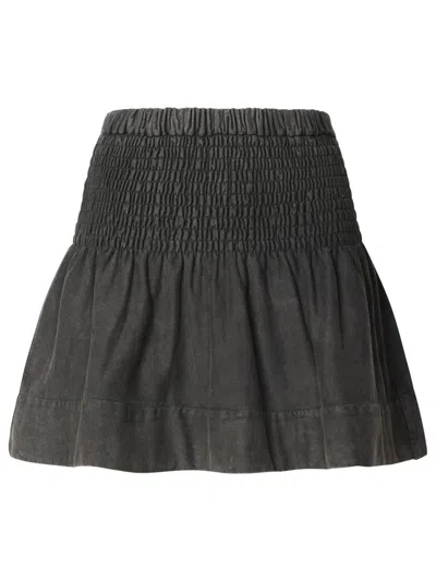 Isabel Marant Étoile Isabel Marant Etoile Woman Isabel Marant Etoile 'pacifica' Grey Cotton Skirt In Black