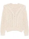Isabel Marant Étoile Padova High Neck Sweater In Beige