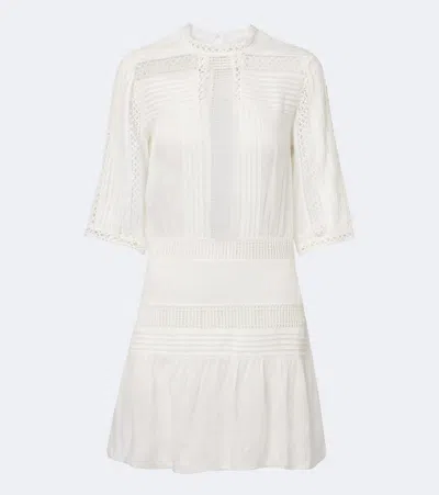 Isabel Marant Étoile Paige Open-knit Minidress In White