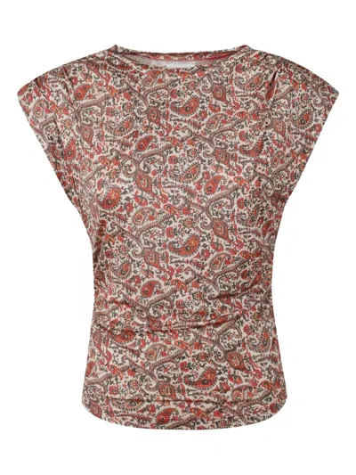 Isabel Marant Étoile Paisley-pattern Gathered Blouse In Neutral