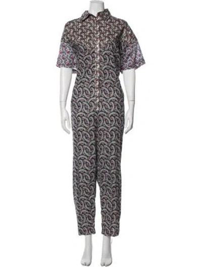 Pre-owned Isabel Marant Étoile Paisley Print Jumpsuit In Purple