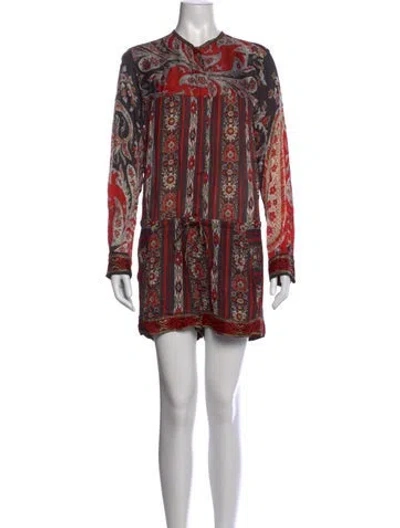 Pre-owned Isabel Marant Étoile Paisley Print Jumpsuit In Red