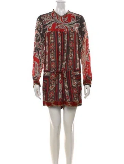Pre-owned Isabel Marant Étoile Paisley Print Jumpsuit In Red