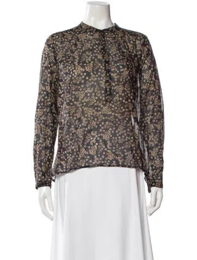 Pre-owned Isabel Marant Étoile Paisley Print Long Sleeve Blouse In Multi