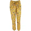 Isabel Marant Etoile Paisley Print Lounge Pants In Yellow Cotton In Yellow