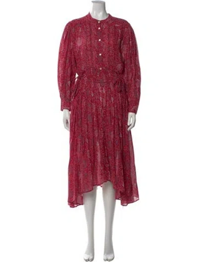 Pre-owned Isabel Marant Étoile Paisley Print Midi Length Dress In Red