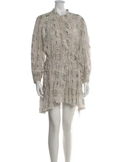 Pre-owned Isabel Marant Étoile Paisley Print Mini Dress In Neutral