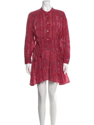 Pre-owned Isabel Marant Étoile Paisley Print Mini Dress In Red