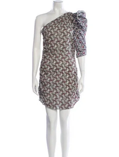 Pre-owned Isabel Marant Étoile Paisley Print Mini Dress In White