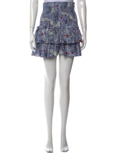 Pre-owned Isabel Marant Étoile Paisley Print Mini Skirt In Blue