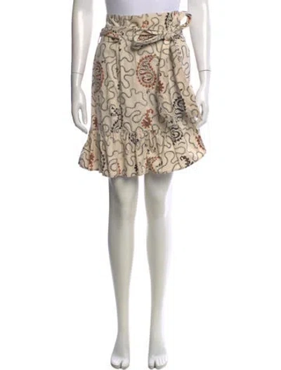 Pre-owned Isabel Marant Étoile Paisley Print Mini Skirt W/ Tags In Neutral