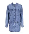Isabel Marant Étoile Palvina Denim-effect Shirtdress In Blue