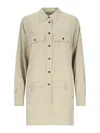 Isabel Marant Étoile Knee Length Dress With Chest And Side Pockets In Neutral