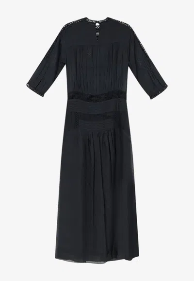 Isabel Marant Étoile Pamena Linen-blend Midi Dress In Black