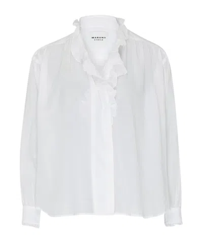 Isabel Marant Étoile Pamias Long-sleeved Blouse In White