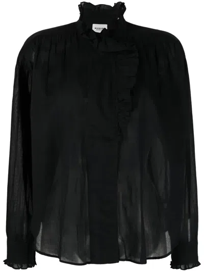 Isabel Marant Étoile Pamias Ruffled Shirt In Schwarz