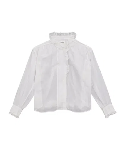 Isabel Marant Étoile Pamias Ruffled Top In White