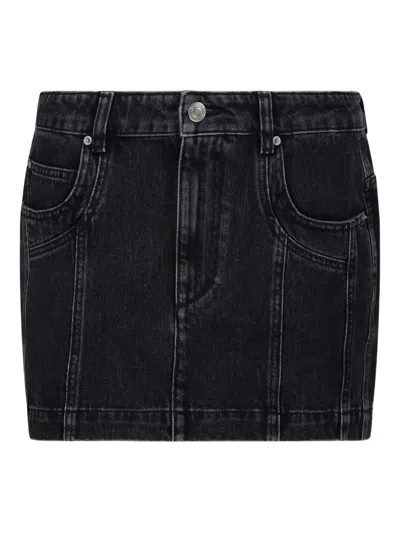 Isabel Marant Étoile Panelled Mini Skirt In Black