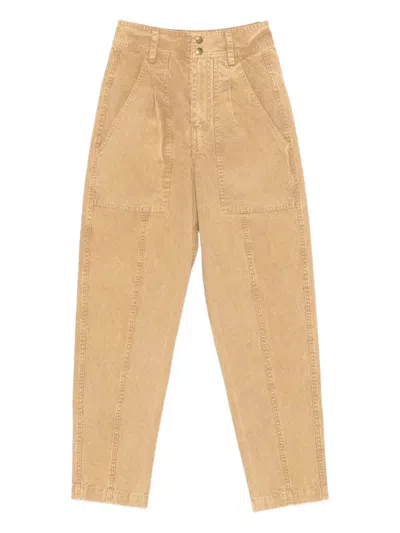 Isabel Marant Étoile Panelled Pocket Trousers In Brown