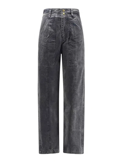 Isabel Marant Étoile Pantaloni Kiana In Denim In Black