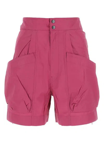 Isabel Marant Étoile Tyrian Purple Cotton Ferdini Bermuda Shorts In Pink