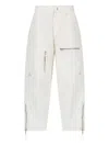 Isabel Marant Étoile Straight Trousers With Cargo And Back Pockets In White