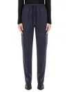 Isabel Marant Étoile Tailored Wool Blend Pants With Subtle Check Pattern