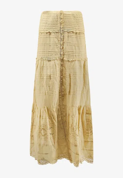 ISABEL MARANT ÉTOILE PAOLINE MIDI RUFFLED SKIRT