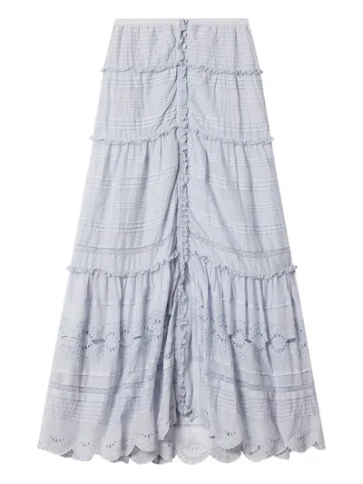 Isabel Marant Étoile Paoline Tiered Maxi Skirt In Blue