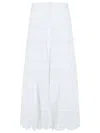 Isabel Marant Étoile 'paoline' White Cotton Skirt In White