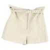 Isabel Marant Étoile Parana Belted Shorts In White Cotton-linen In White