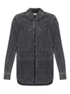 Isabel Marant Étoile Patch-pocket Corduroy Shirt In Gray