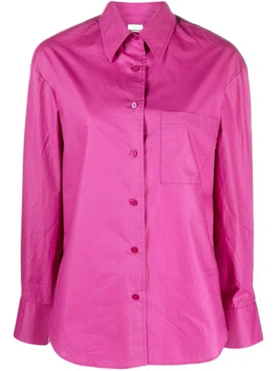 Isabel Marant Étoile Patch-pocket Cotton Shirt In Pink