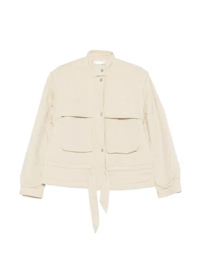 Isabel Marant Étoile Patch-pocket Tie Jacket In Neutral