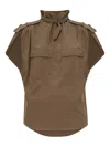 Isabel Marant Étoile Patch-pocket Top In Brown