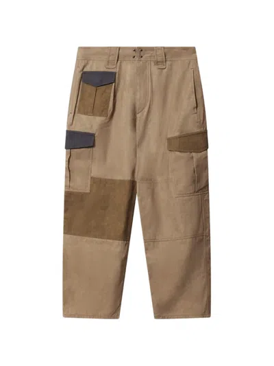 Isabel Marant Étoile Renzae Khaki Cargo Pants In Cotton In Brown