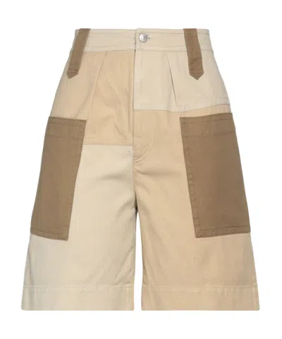Isabel Marant Étoile Patchwork Design Shorts In Brown