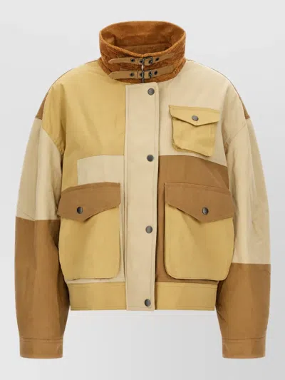 Isabel Marant Étoile Patchwork Oversized Jacket In Neutral