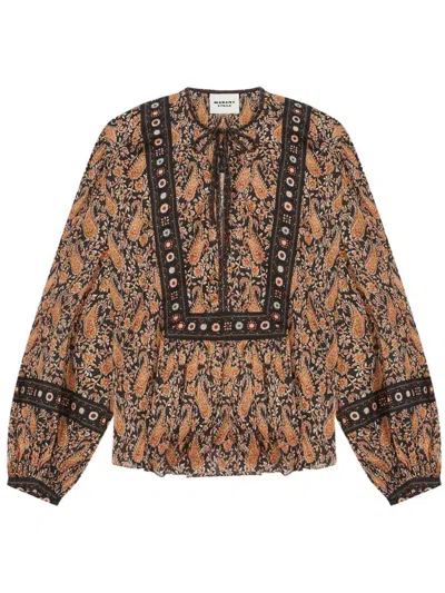 Isabel Marant Étoile Pattern Brown Blouse