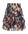 Isabel Marant Étoile Naomi Printed Cotton Miniskirt In Black
