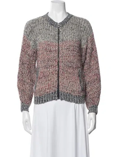 Pre-owned Isabel Marant Étoile Patterned Bomber Jacket In Blue