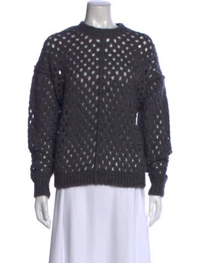 Pre-owned Isabel Marant Étoile Patterned Crew Neck Sweater In Gray
