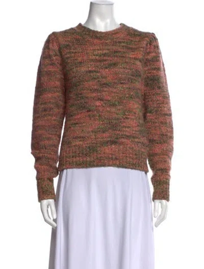 Pre-owned Isabel Marant Étoile Patterned Crew Neck Sweater In Green